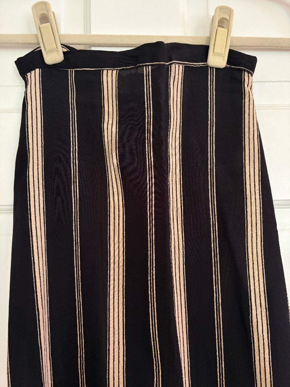 Vintage Black and Cream Striped Skirt